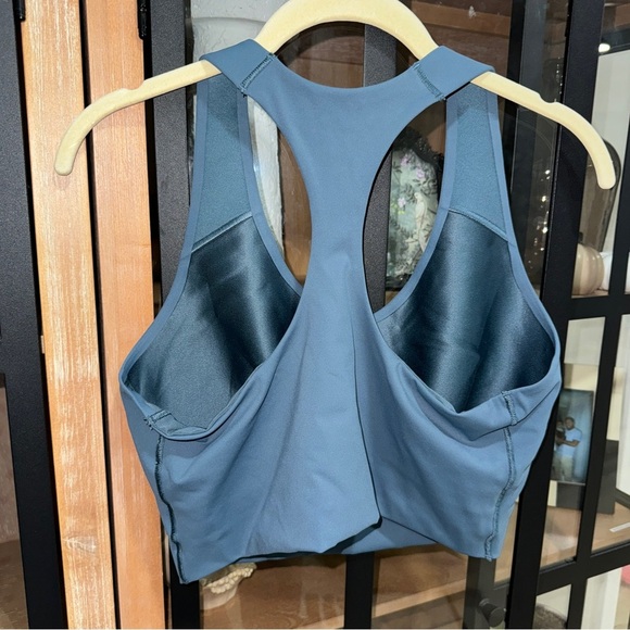 SPANX long line sports bra core dusty blue racerback seamless - Picture 3 of 3